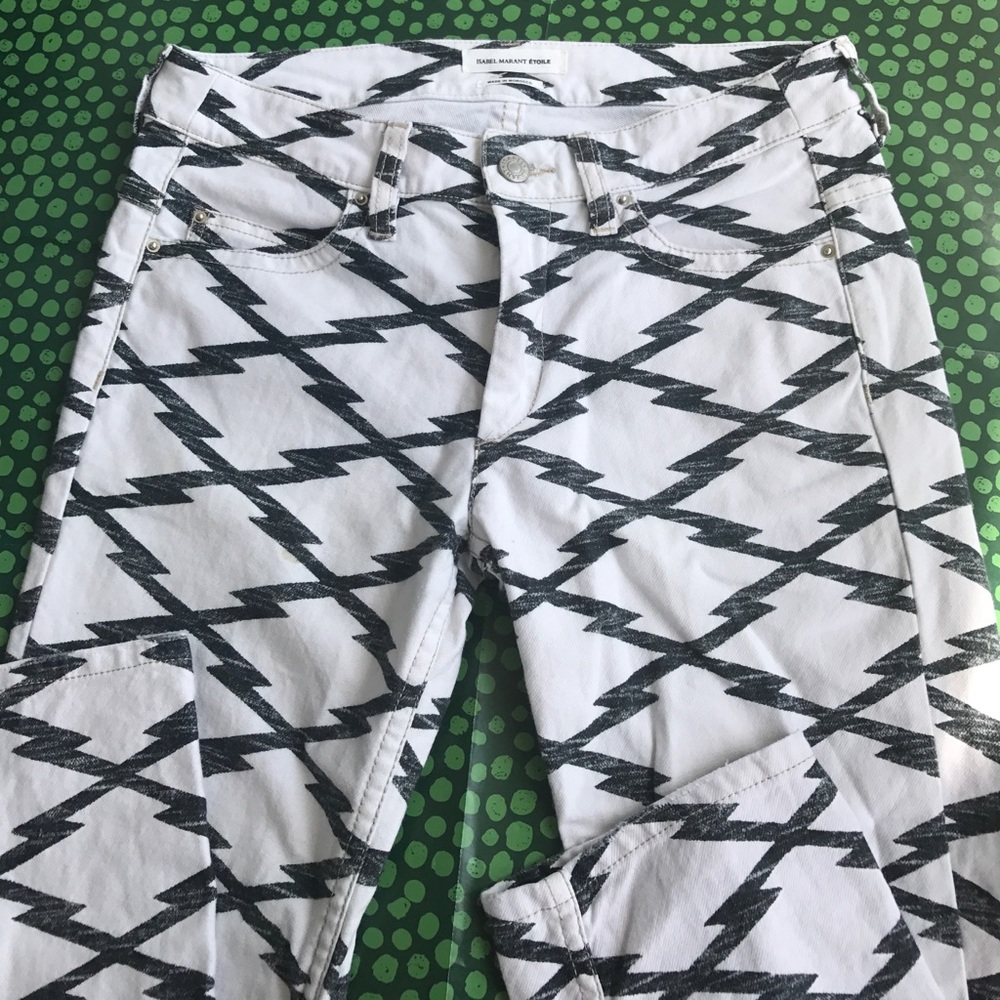 Isabel Marant Etiole jeans white and black S 36FR