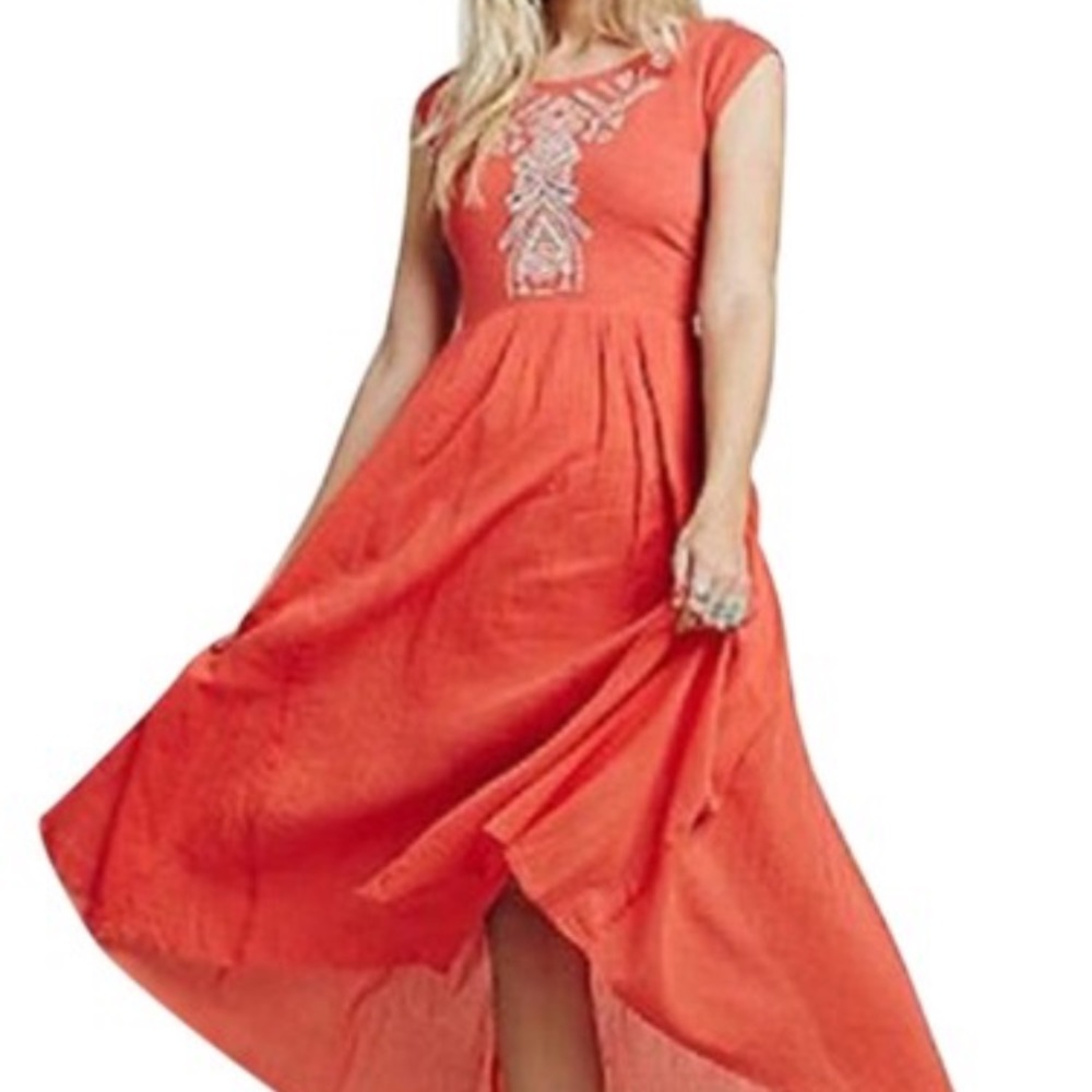 Free People Meadows Embroidered Dress