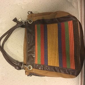 Brow multicolored purse