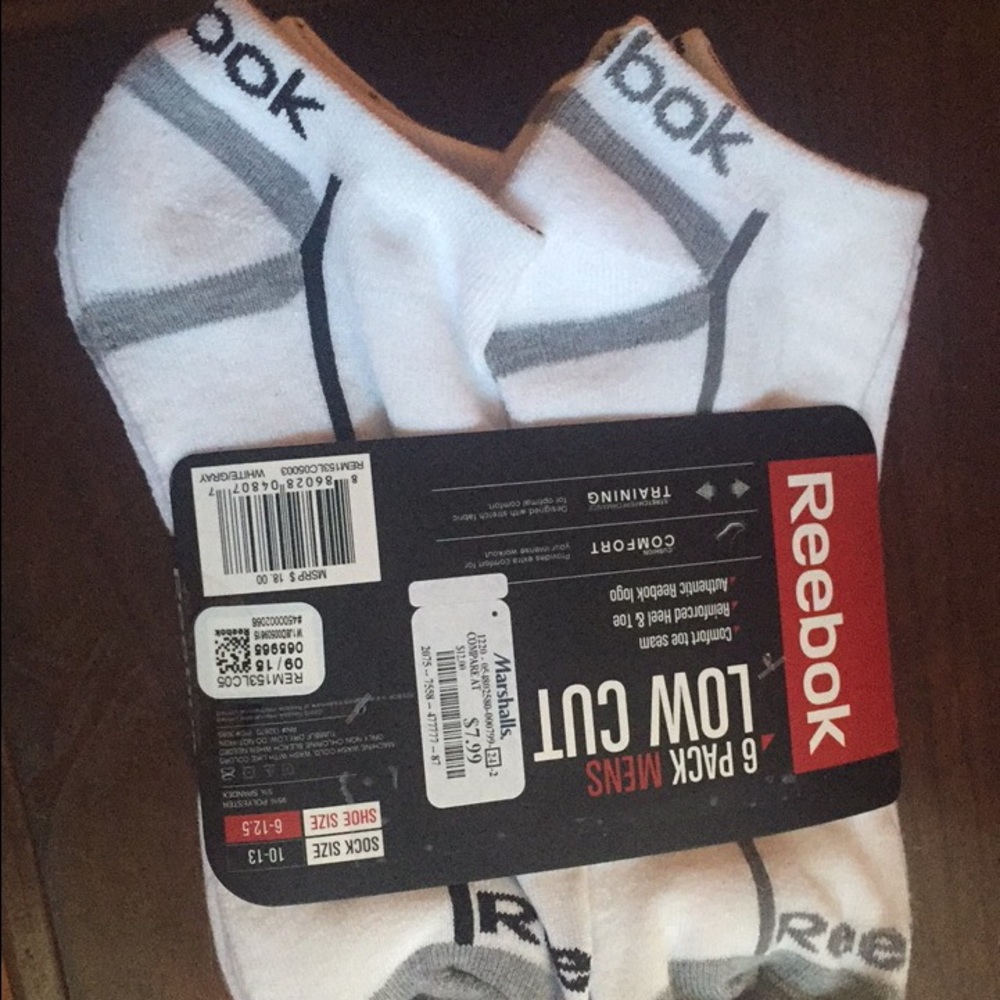 6 Pack of Reebok Socks