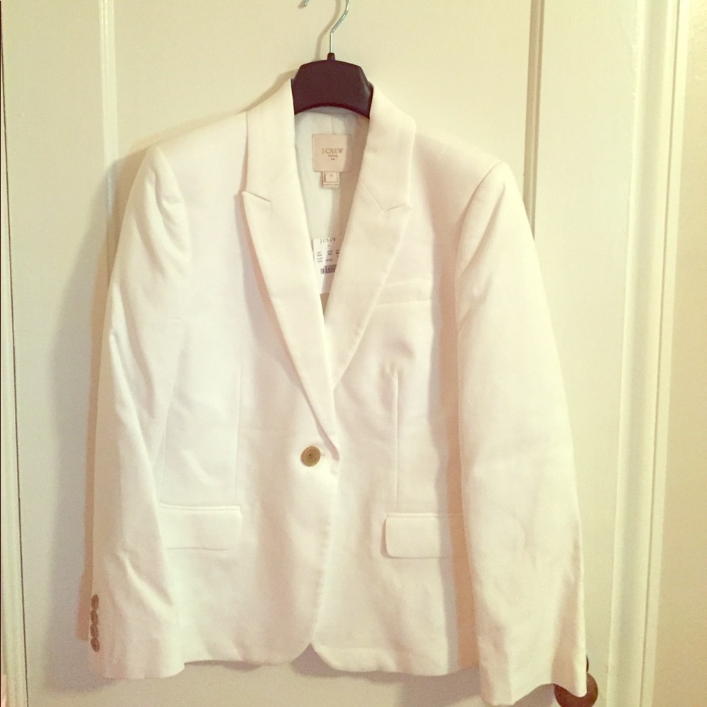 Jcrew white blazer and pants!