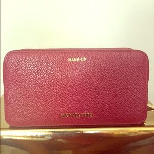Michael Kors Cherry Jet Set Cosmetic Makeup Bag