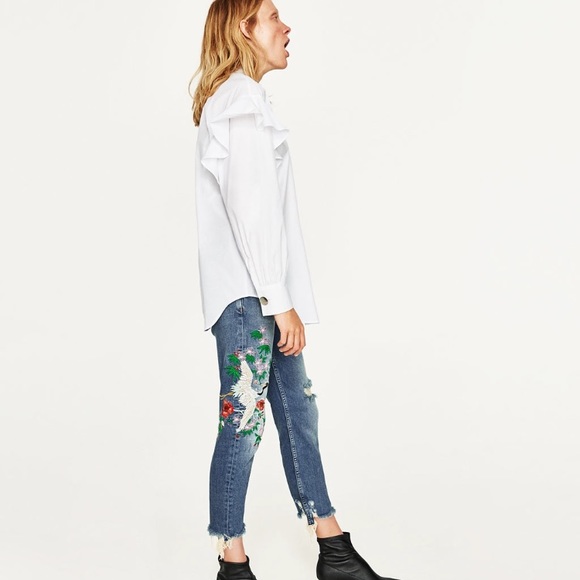 Jean Zara Premium Denim Collection Velvet Feel - Taille 4 (EU 34) - Noir - Occasion Très Bon état