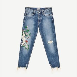 Embroidered Jeans: Zara Premium Denim Collection
