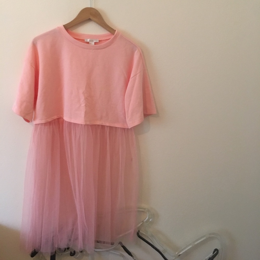 Pink mesh dress