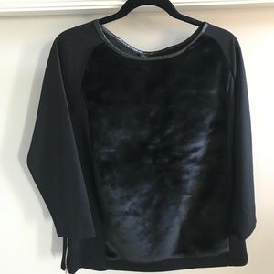 NWT Ann Taylor faux fur top