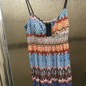 patterned mini dress. size:M