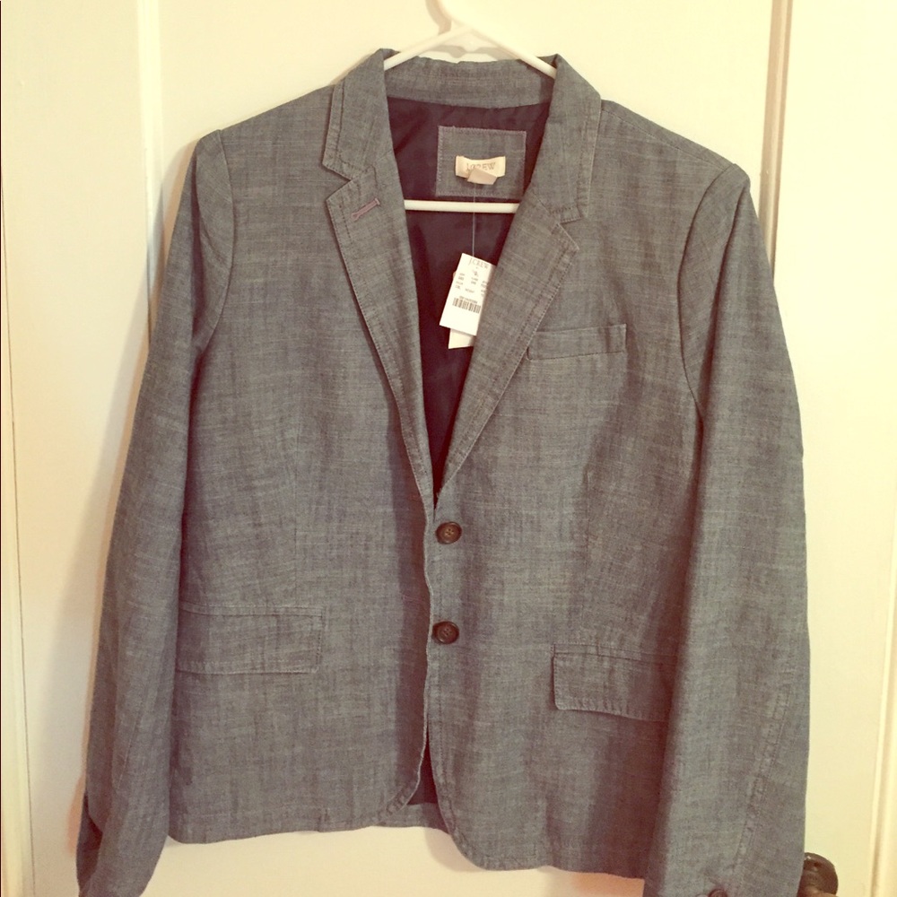 Jcrew chambray blazer