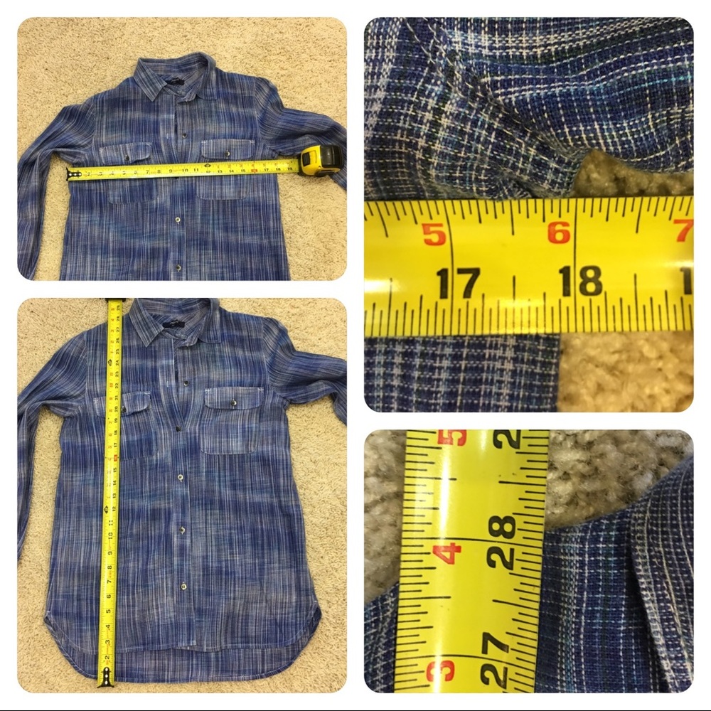 Madewell ex-boyfriend shirt in indigo weave - Picture 4 of 6