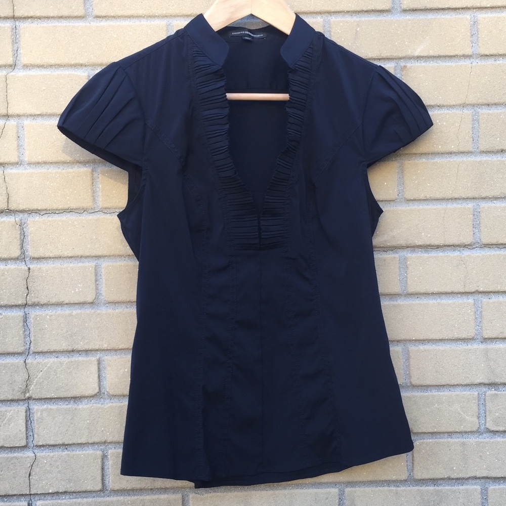 Express Vintage Style Ruffle Collared Blouse - Picture 3 of 6