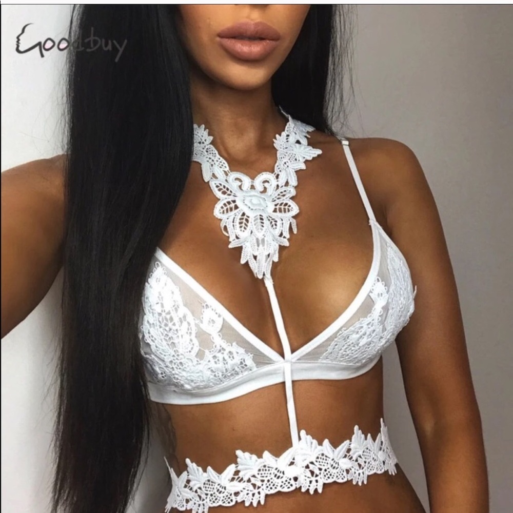 Lace choker bralette