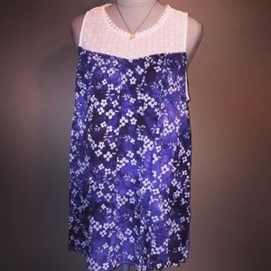 Navy, Dainty and versatile top.