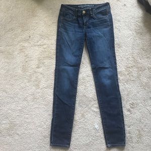 American Eagle Medium/Dark Wash Jeggings