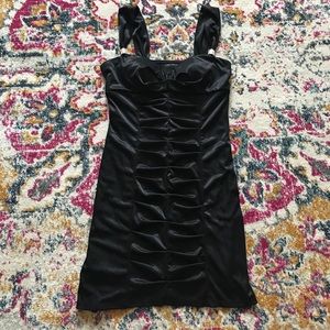 Black Silky Nightclub Dress, Sz 9