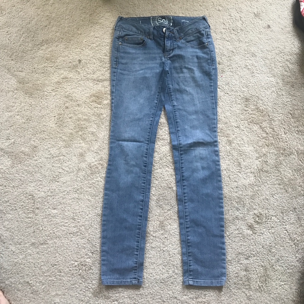 SO Light Wash Skinny Jeans