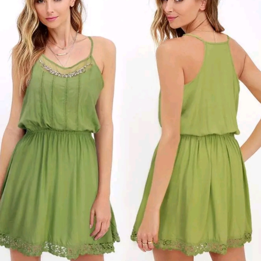 NWT Diamond​ Dress Green S