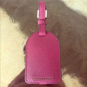 Michael Kors Cherry Red Luggage Tag Key Chain