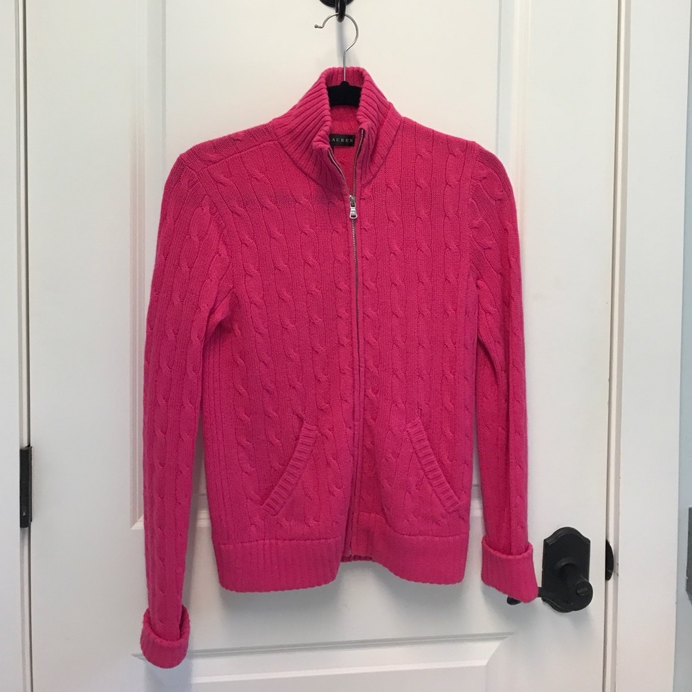 Women's zip up Ralph Lauren sweater