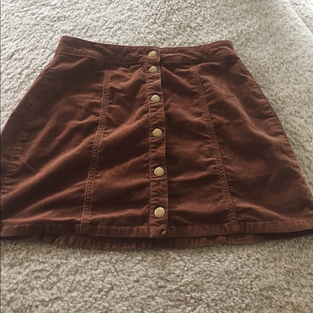 Brandy Melville Button Up Brown Skirt