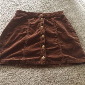 Brandy Melville Button Up Brown Skirt