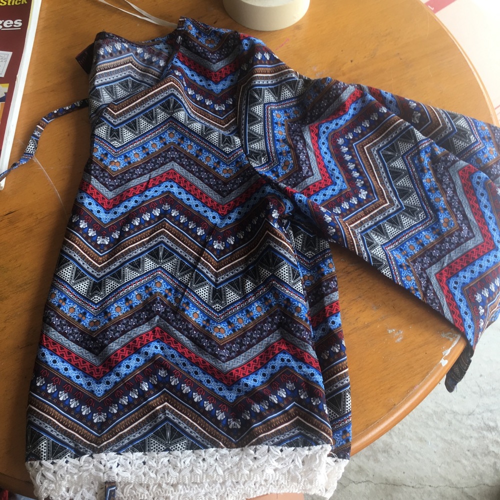 Multi color hippie crop