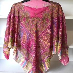 Pink Paisley Poncho