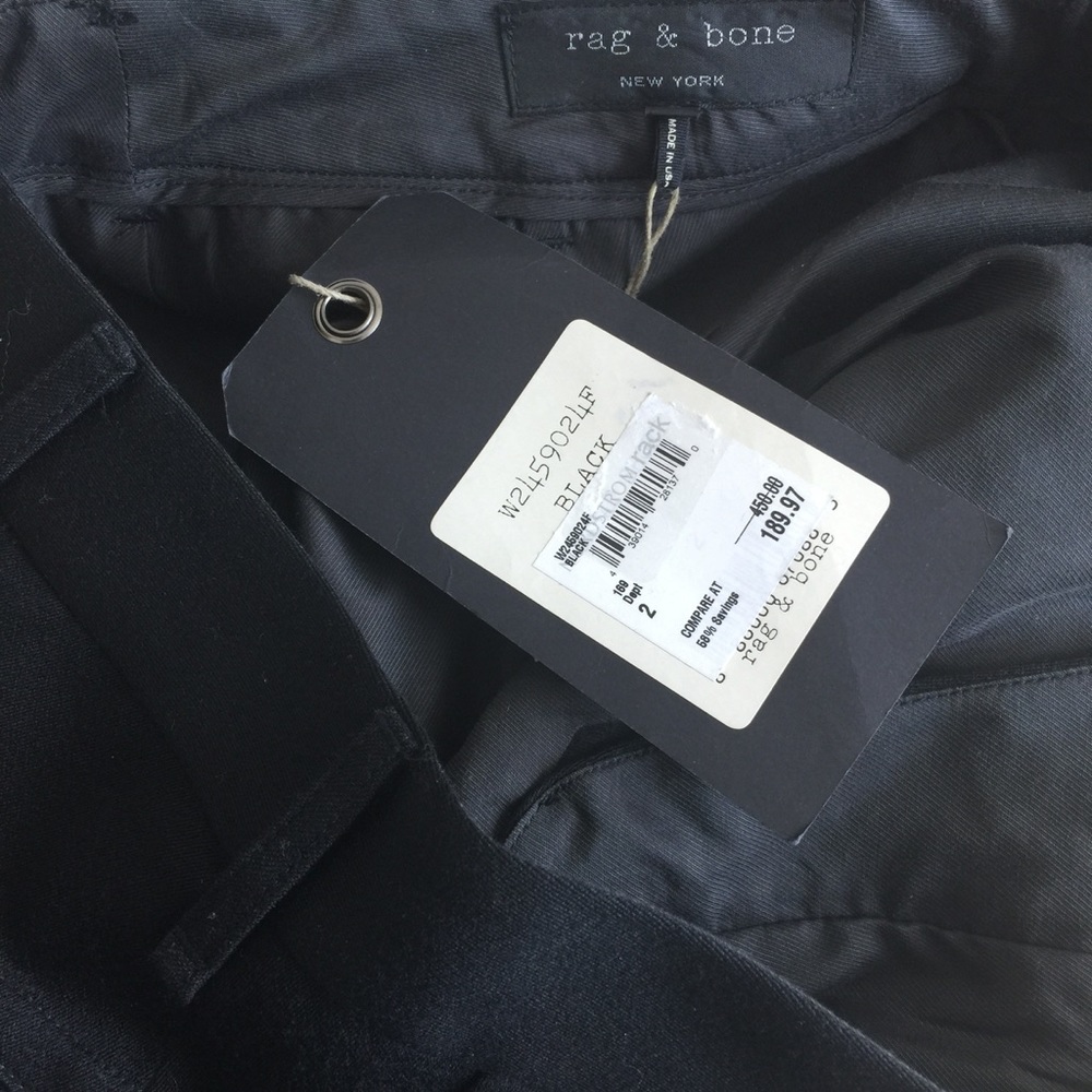 Rag & Bone Black Wool Army Shorts - Picture 7 of 8