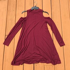 Cold Shoulder High Neck Dress ✨