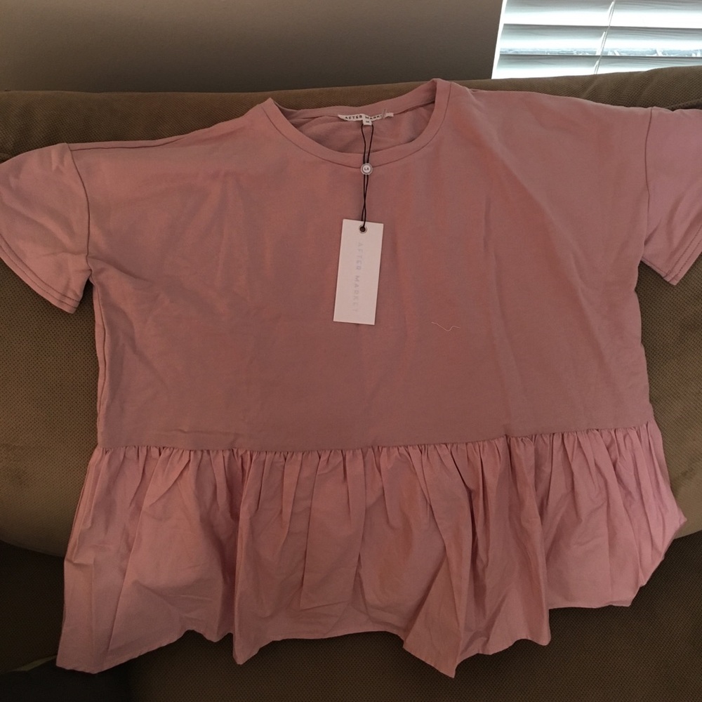 After Market blush ruffle shirt