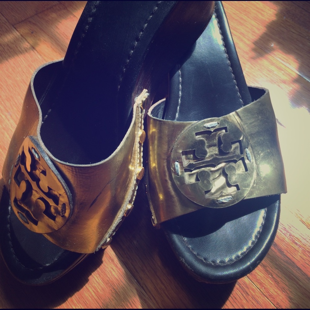 Tory Burch Gold Wedge Heel