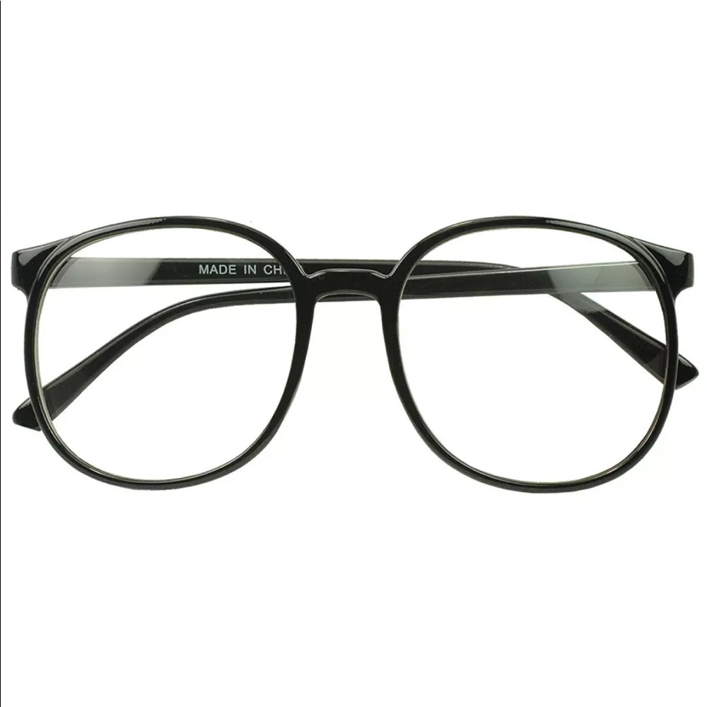 Round oversized clear lens glasses - Picture 4 of 5