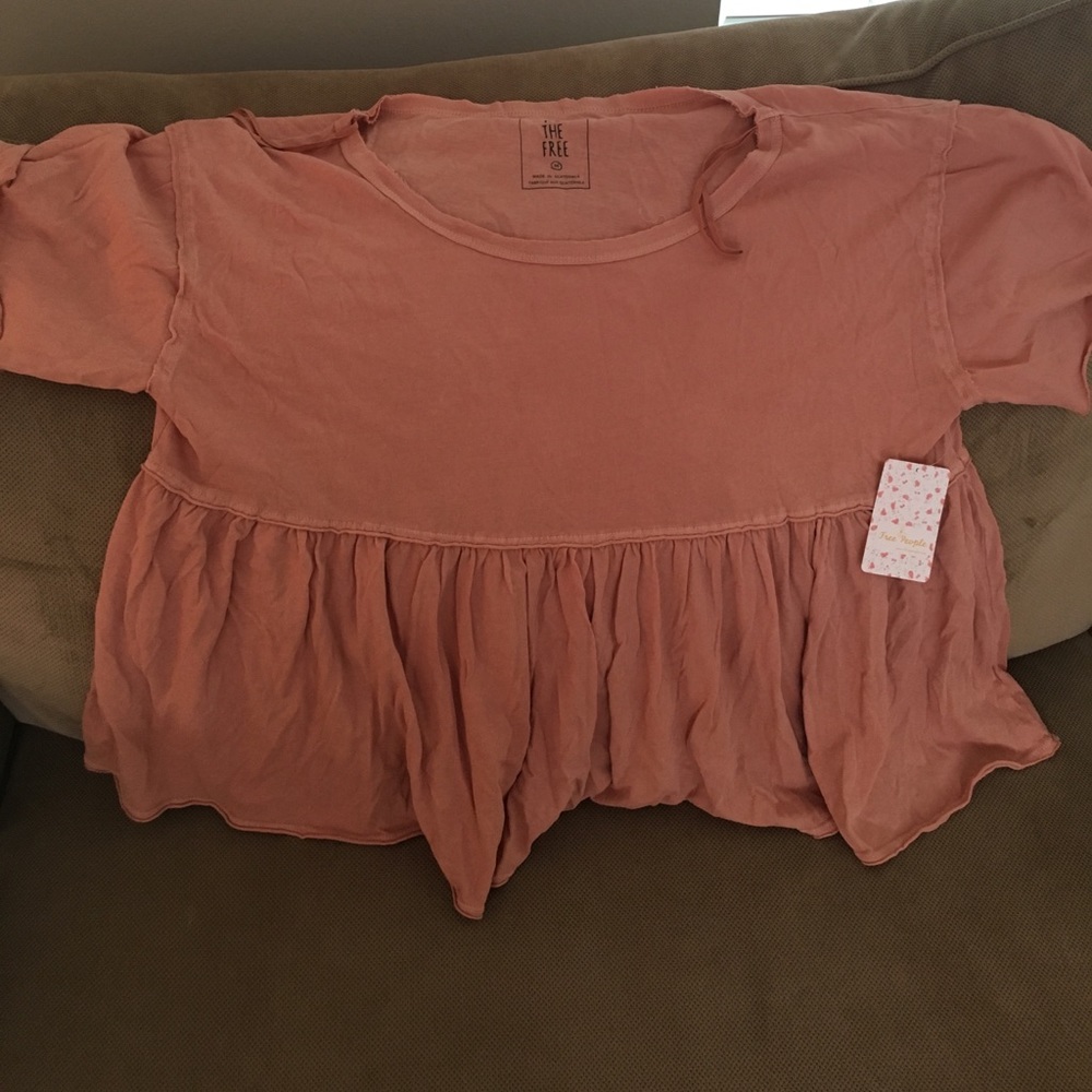 Free people obsessed tee in antique pink