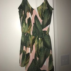 EUC S Peachy Palm Rorey Romper