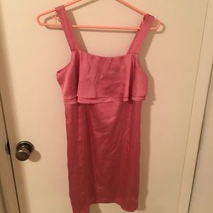 Pink, faux-silk H&M Slip Dress