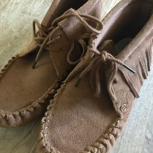 Suede Moccasin Slippers
