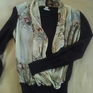 Hermes silk and Cashmere top