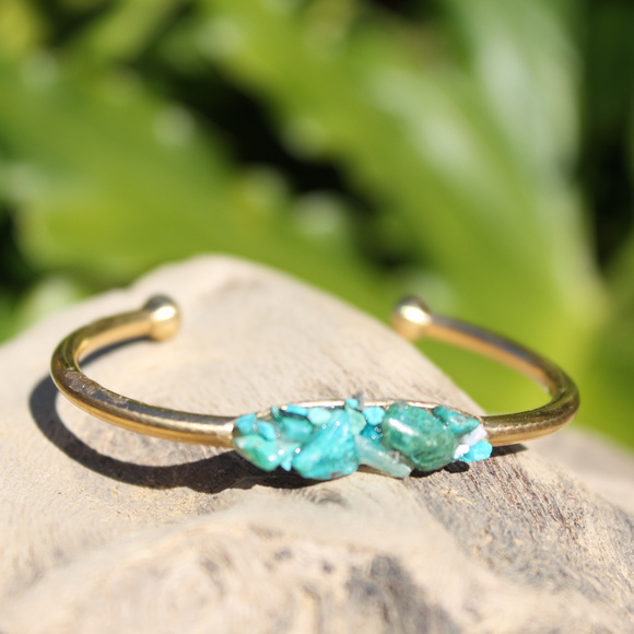 Jewelry - Crushed Turquoise Adjustable Cuff Bracelet