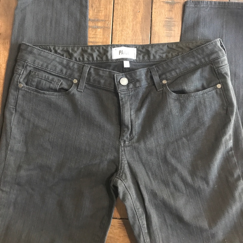 Black Paige Denim Bootcut Jeans
