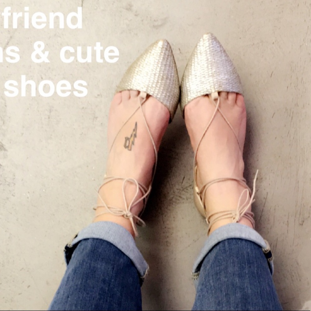 ASOS call it spring Lace up metallic tan sandals 9