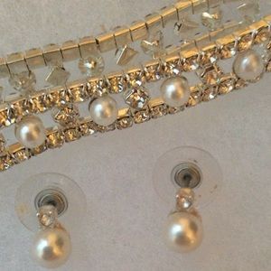 Davids bridal bracelet and earrings