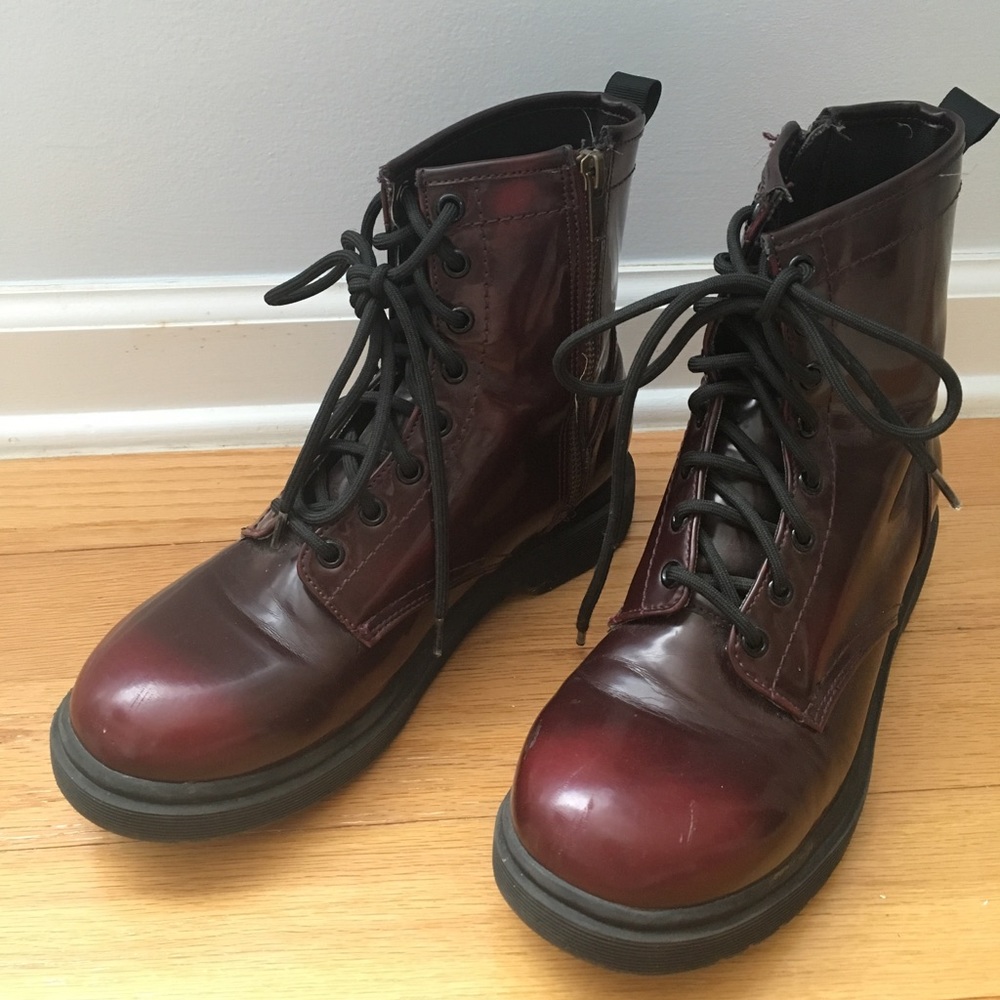 Maroon Knock Off Doc Martens