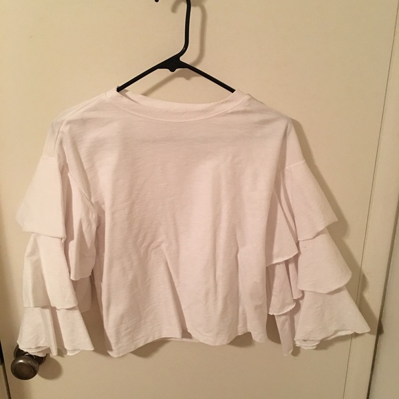 Long Ruffle Sleeve H&M Shirt - Picture 1 of 3