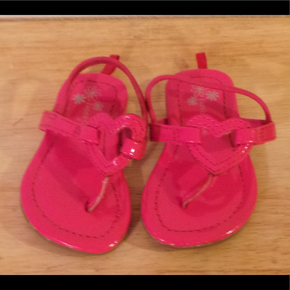 Pink Heart Shaped Sandals Infant Size 2