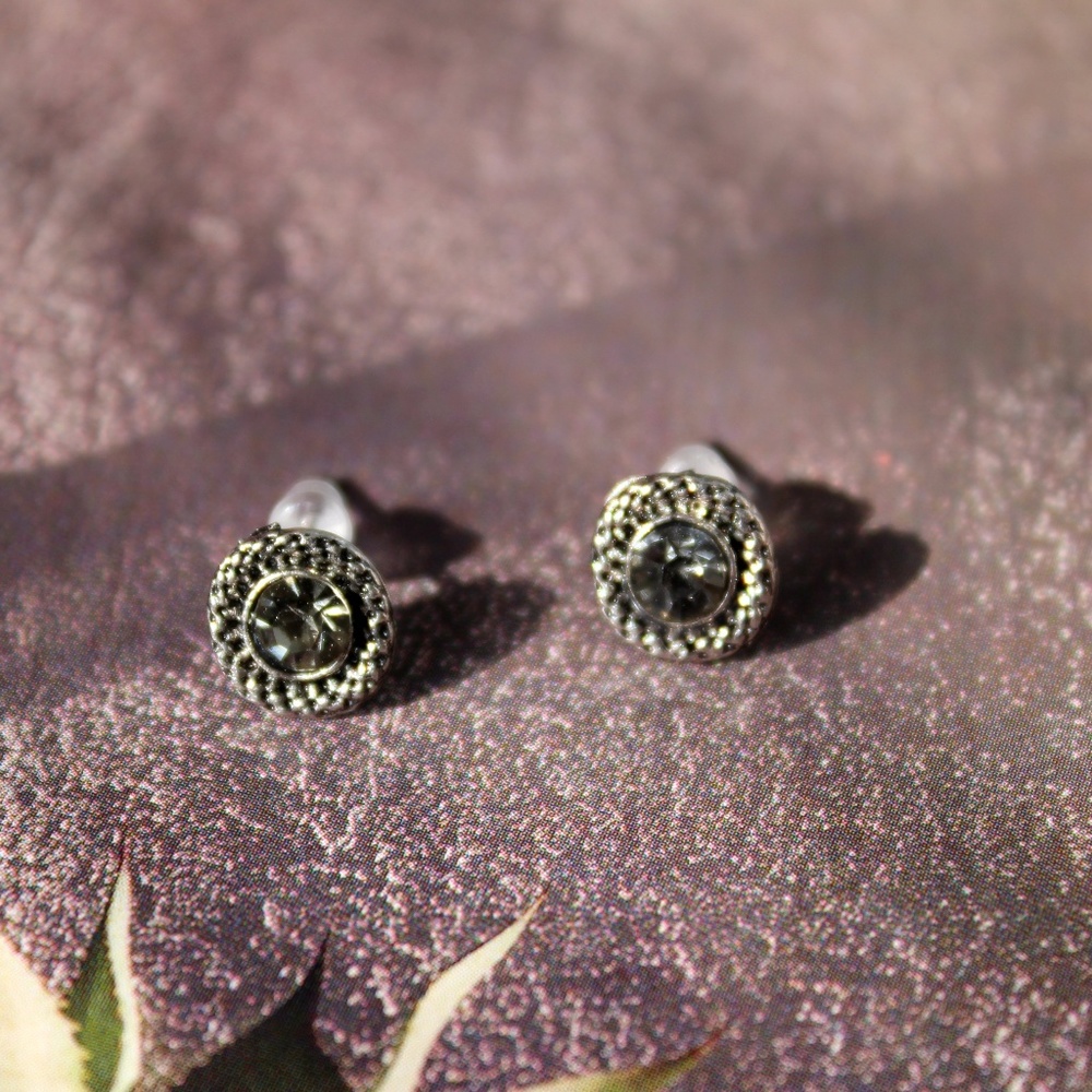 "Zoe" Earrings | Black and Silver