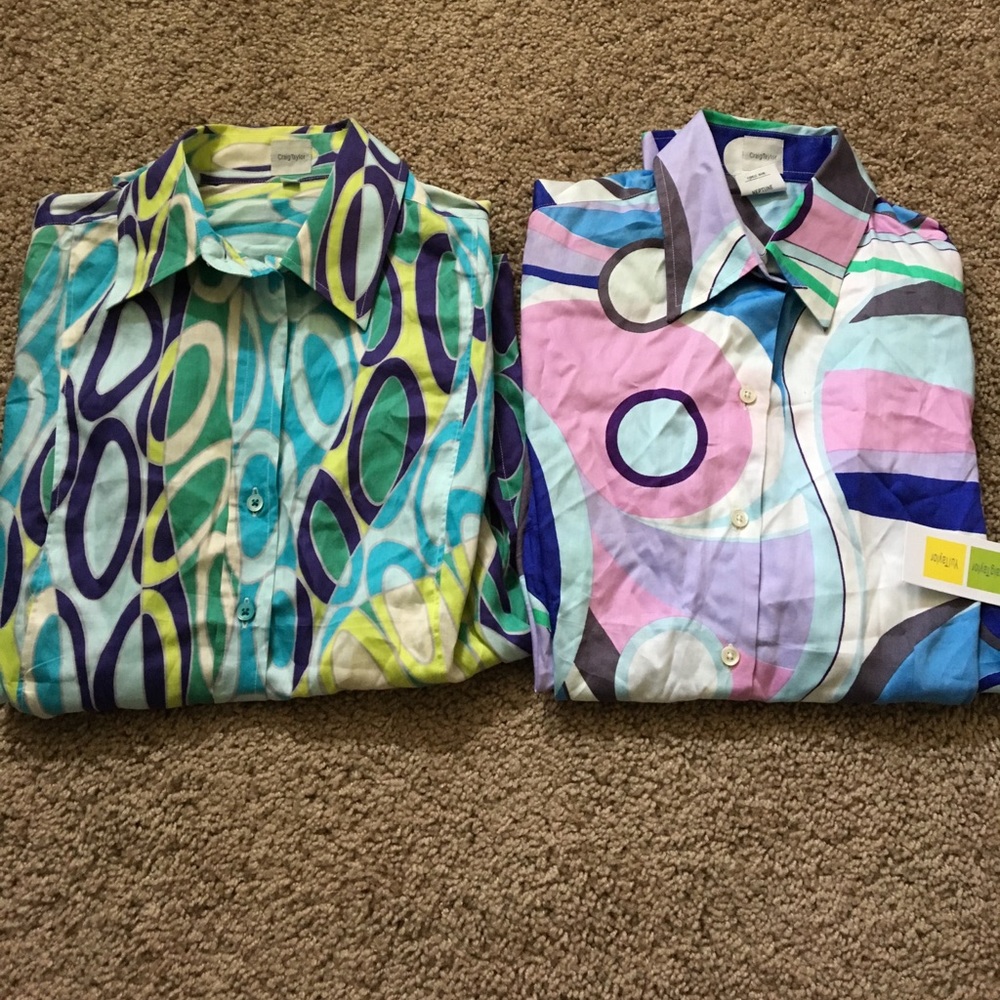 Craig Taylor 2 sz xs button front shirts