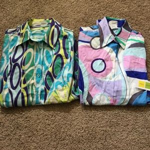 Craig Taylor 2 sz xs button front shirts