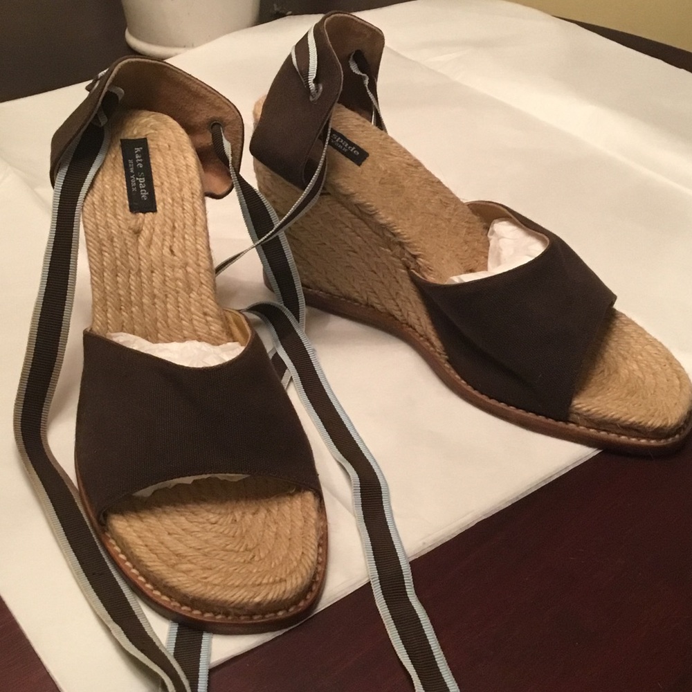 Kate Spade Brown & Blue Espadrilles sz 40 (10 US)