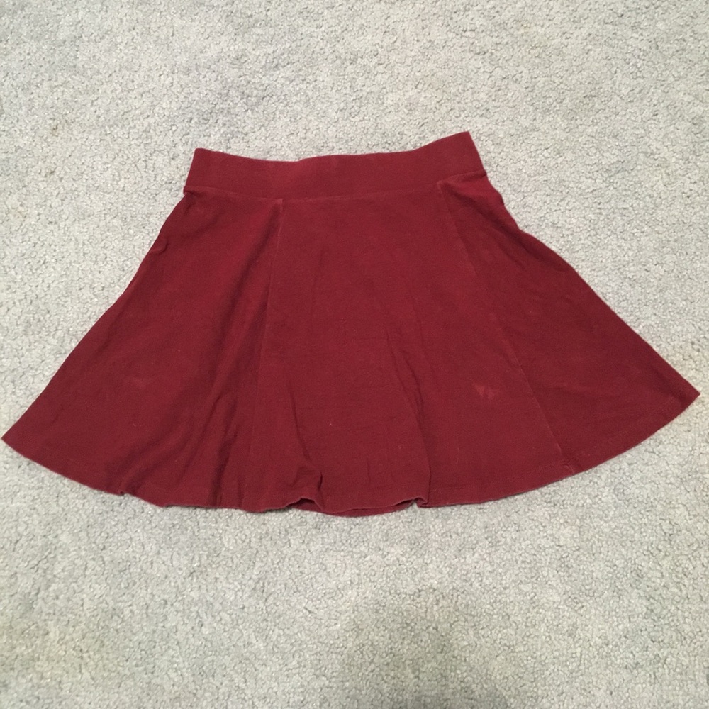 Maroon circle skirt