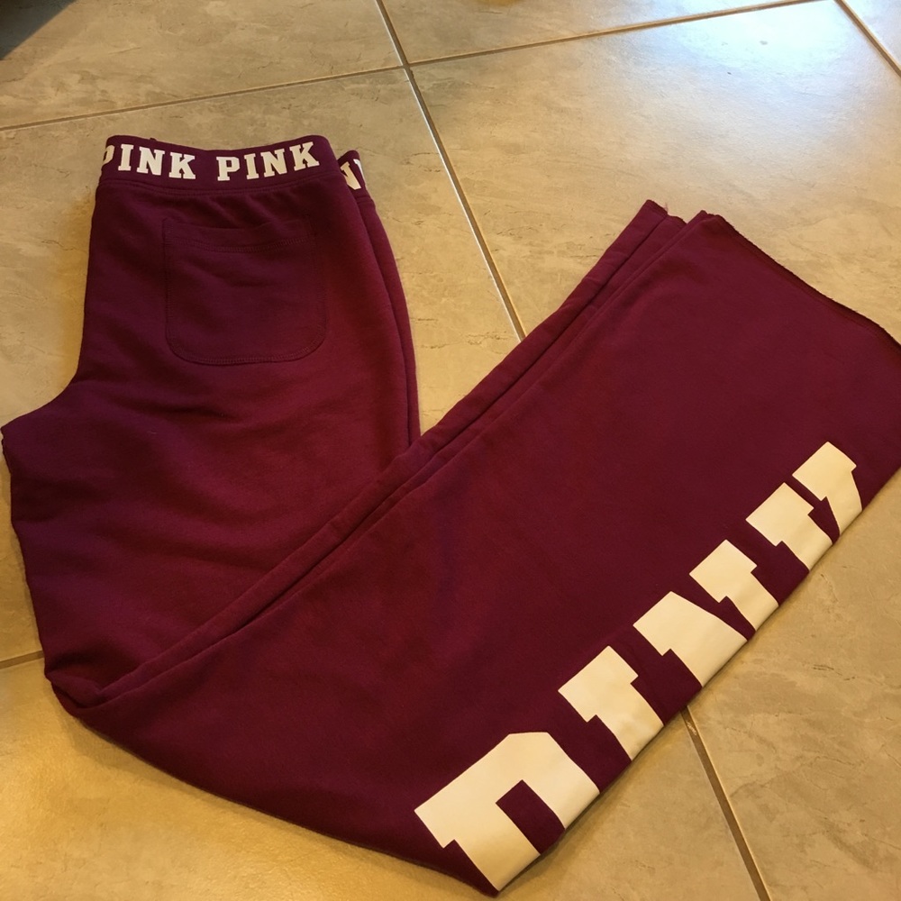 Pink Flare Sweat Pants New