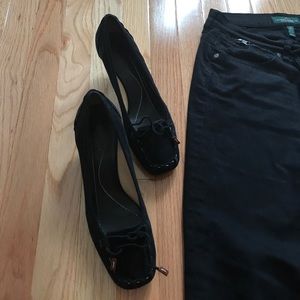 Kate Spade black suede shoes